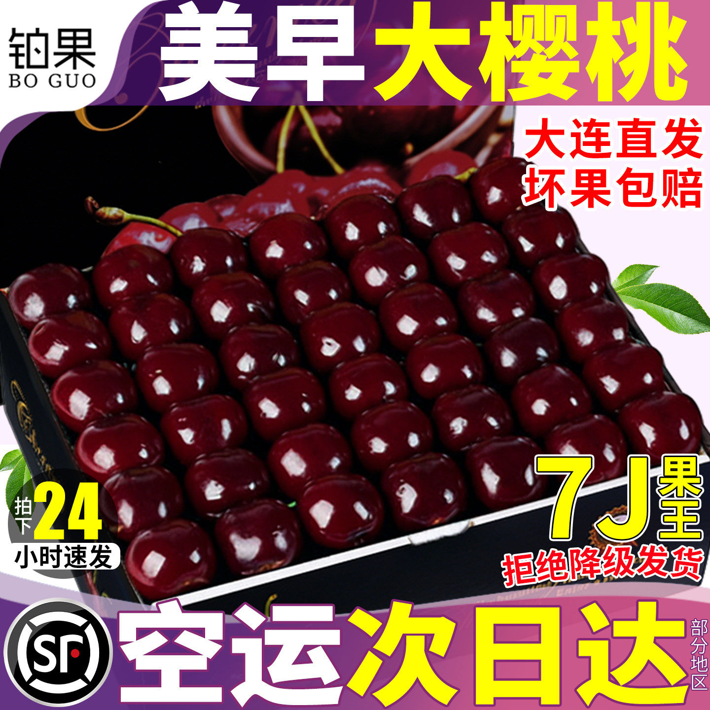 顺丰空运7J大连美早樱桃5