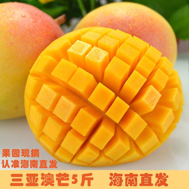 海南澳芒正宗大芒果三亚特产新鲜水果5斤非青芒金煌芒多省包邮