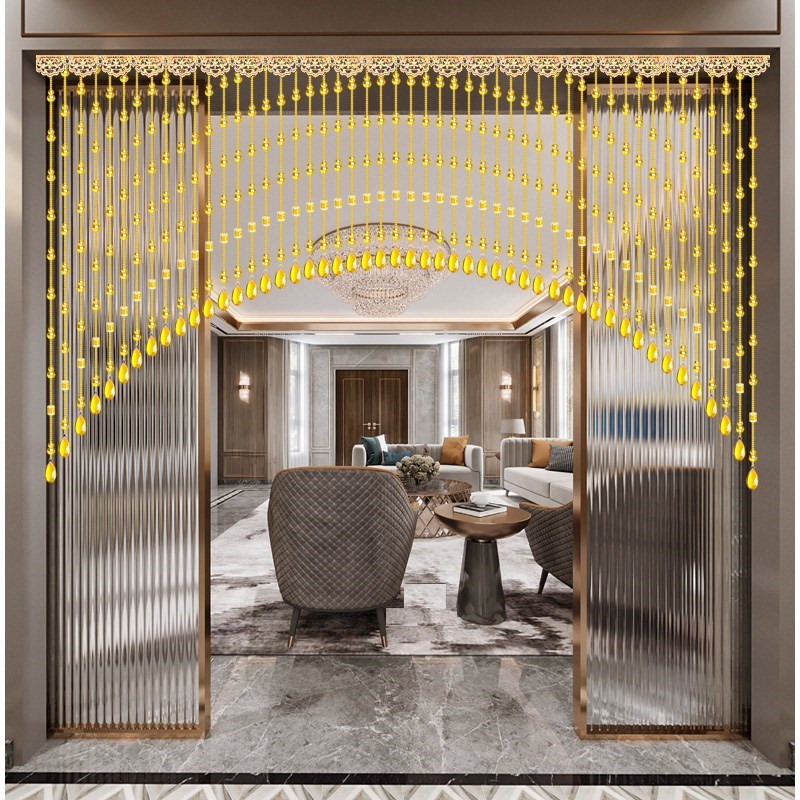 水晶珠帘门帘隔断玄关客厅卧室y卫生间厕所挂件S免打孔装饰葫芦新