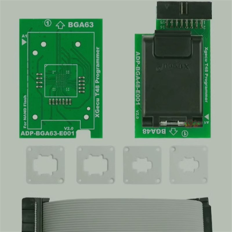 XGecu鑫工T48编程器BrGA48 BGA63适配器读写烧录座二合一 2in1