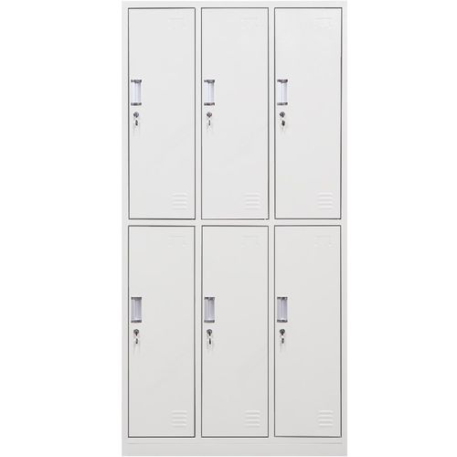 钢制工厂员工储物柜鞋柜宿舍四门铁皮更衣柜带锁R六门浴室换衣柜