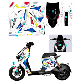 适用九号DZ110P猎户座全车版画个性车身装饰P贴拉花贴画配件改装