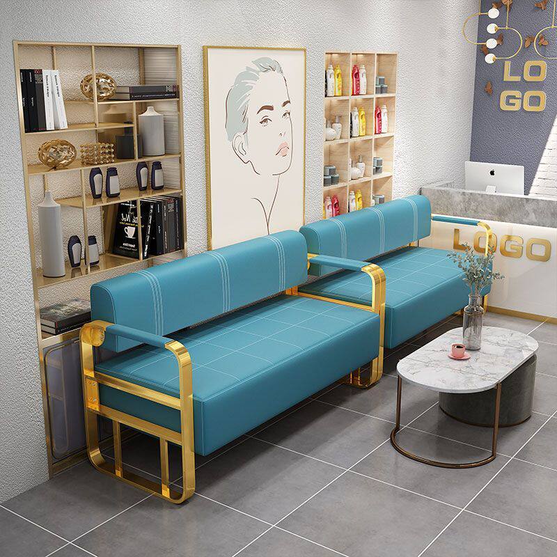 理发店沙发等候椅美容q院接待顾客休息区长凳美甲美发店不锈钢沙,商业/办公家具,等候椅系列,淘宝优惠券,粉丝福利购,淘宝优惠卷