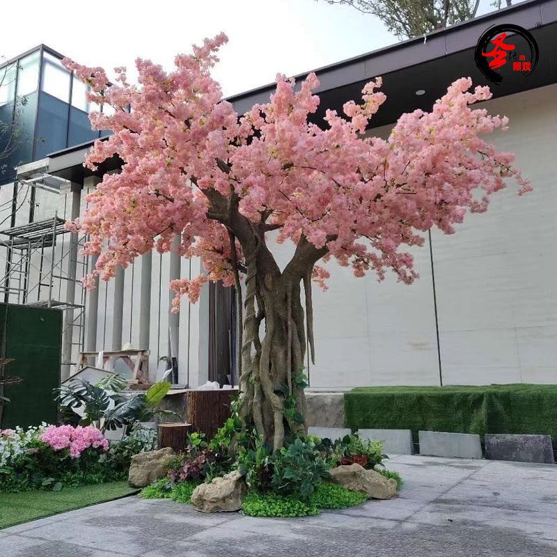 玻璃钢樱花树仿真樱n花树室外景观树室内酒店餐厅商场大型摆件假