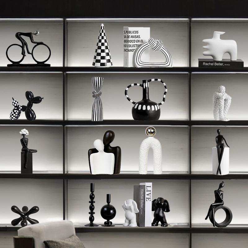 爆款诚艺高级感小众艺术客厅装饰品摆件轻奢家居电视背景墙酒柜工