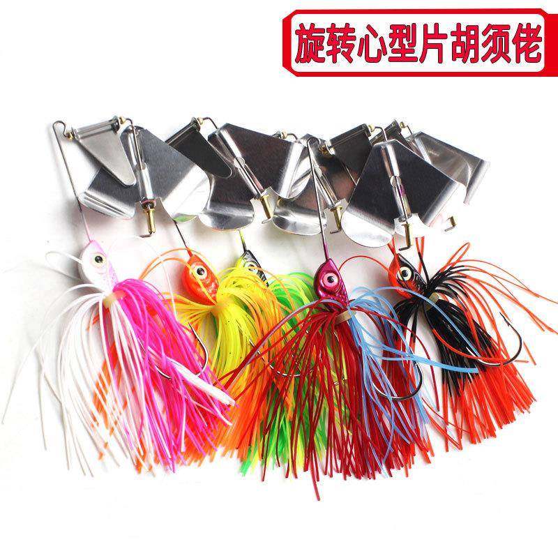 爆款厂家路亚饵假鱼胡须佬心型旋转亮片假饵14.7g5色流苏挂软饵,户外/登山/野营/旅行用品,其他垂钓用品,淘宝优惠券,粉丝福利购,淘宝优惠卷