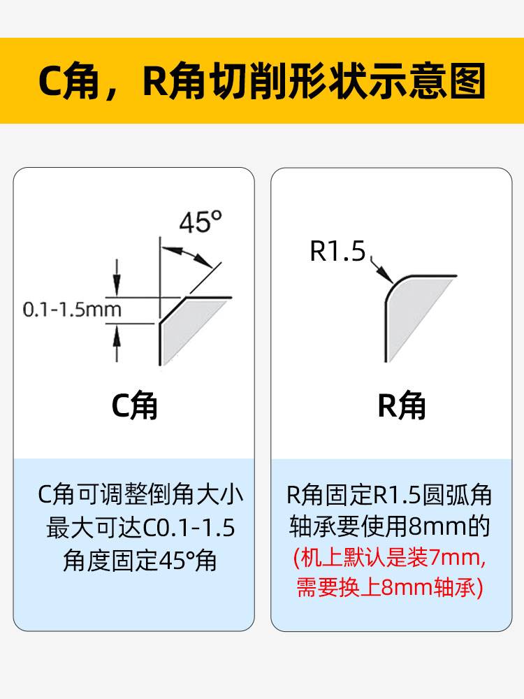 迷你型手持式气动倒角机倒角神器木工封边角磨机45度修边倒角器 五金/工具 倒角机 原图主图