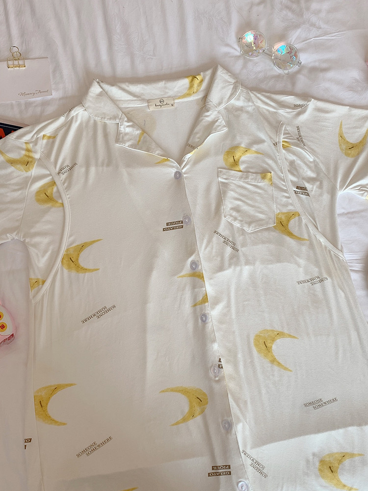 출산 잠옷 여름 얇은 모달 간호 복장 임신 느슨한 치마 감금 의류 잠옷