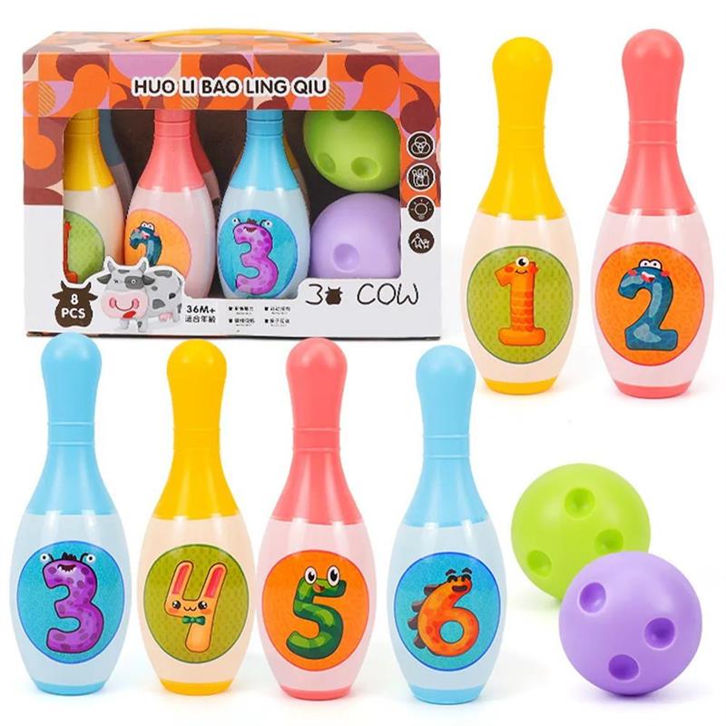 2024 Bowling Set Education Toys For Kids Toddlers Animal Num