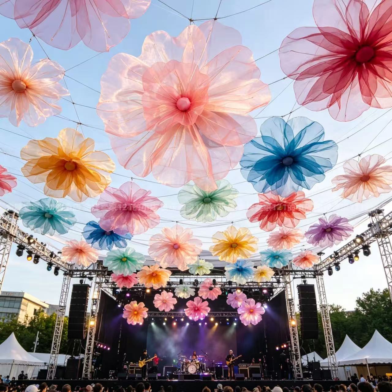 空中花海天幕吊饰景区公图片
