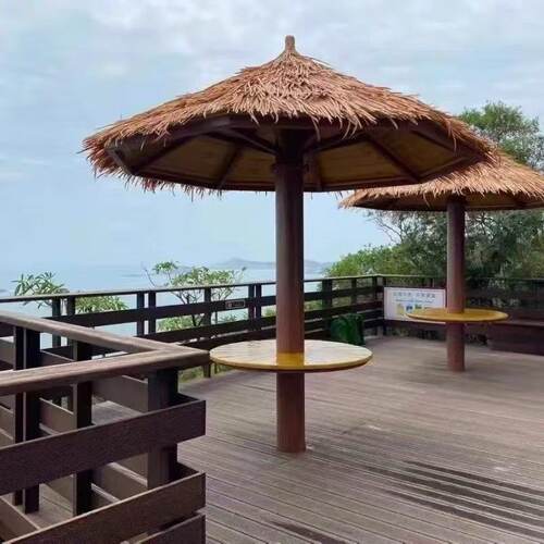 户外圆形茅草凉亭防腐实