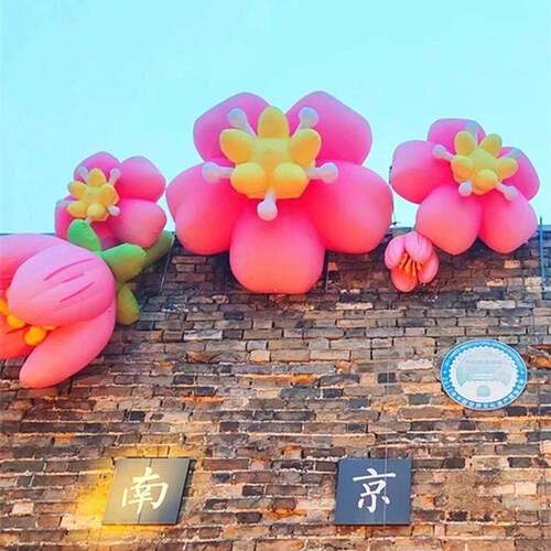 户外充气樱花莲壁挂悬挂