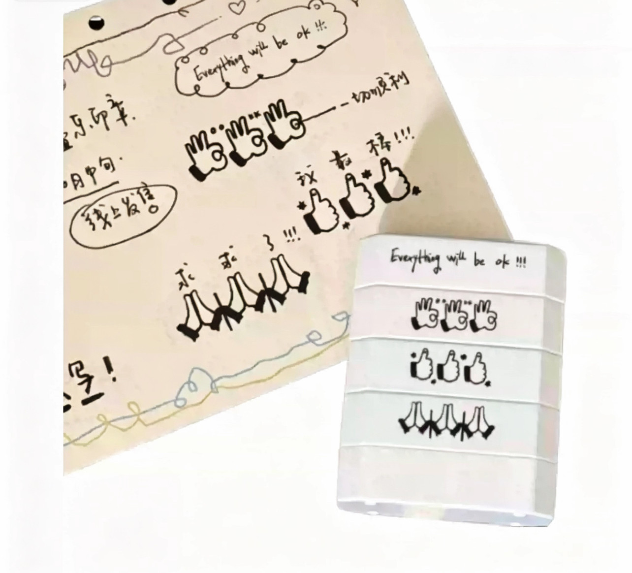 thumbnail for Clearance creative stackable stamps, high-appearance lazy check-in text planner, daily records, portable decorative stamps