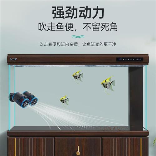 鱼缸造浪泵超冲浪泵磁吸打浪器吸盘双头循环抽吹粪机海水环流