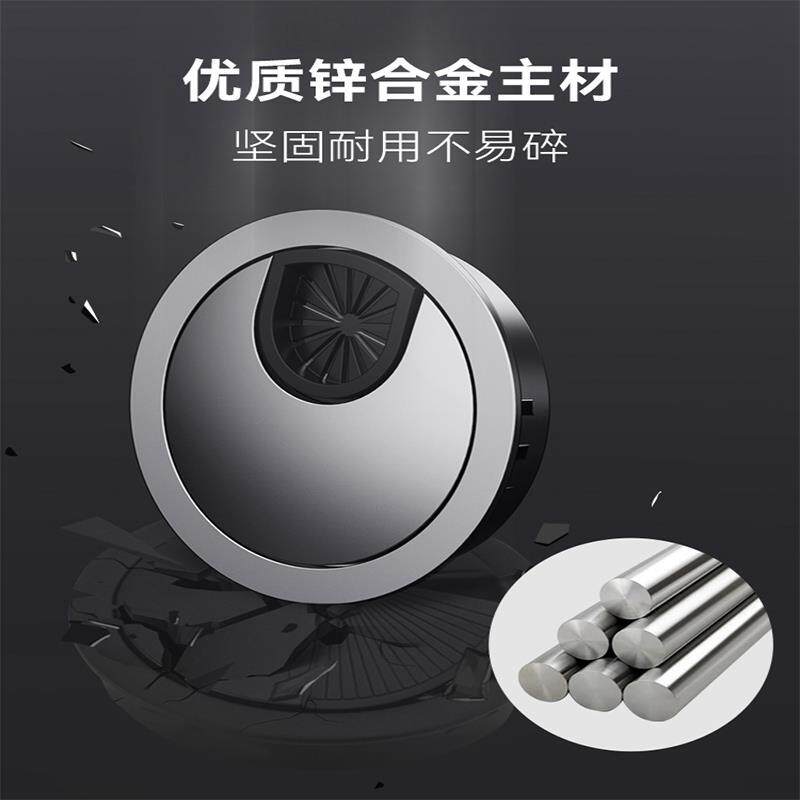 德国电脑桌线孔盖桌面办公桌穿线盒过线走线电视柜书桌开孔装饰盖