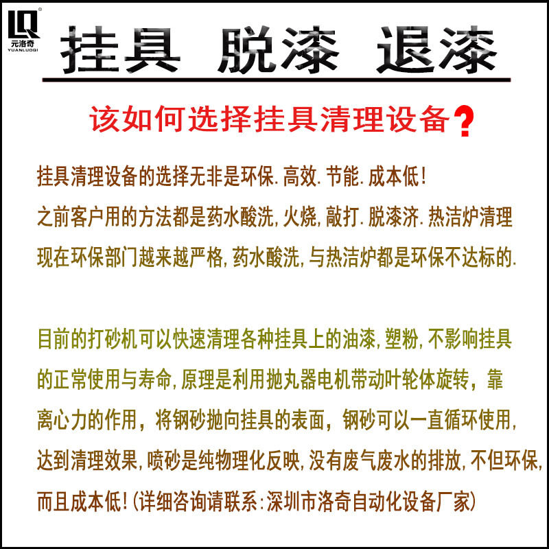 挂具自动脱漆脱塑清理打砂机设备环保喷砂脱漆
