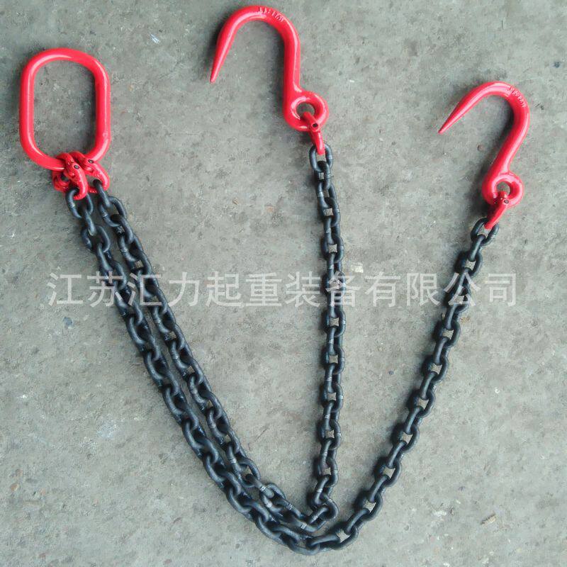 双钩链条索具5t1m2腿链条吊具5t1.5m2叉起重吊链