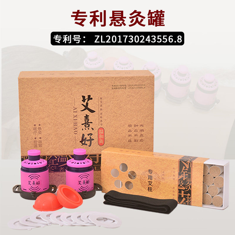 艾灸盒灸艾灸艾j艾灸罐温灸器家用艾柱艾条灸器按摩温熏调理器配