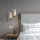 simplie glass Smoke Pendent Nordic restaurant gray lamp desi