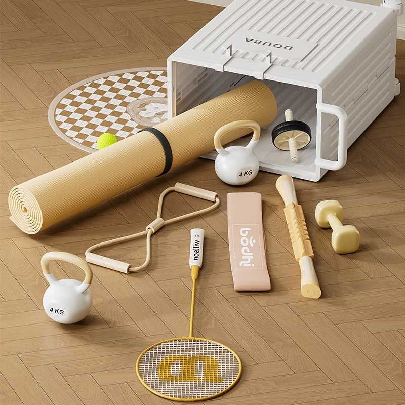 瑜伽垫收纳筐运动器材收纳箱折叠收纳神器K泡沫轴收纳筒家用置物