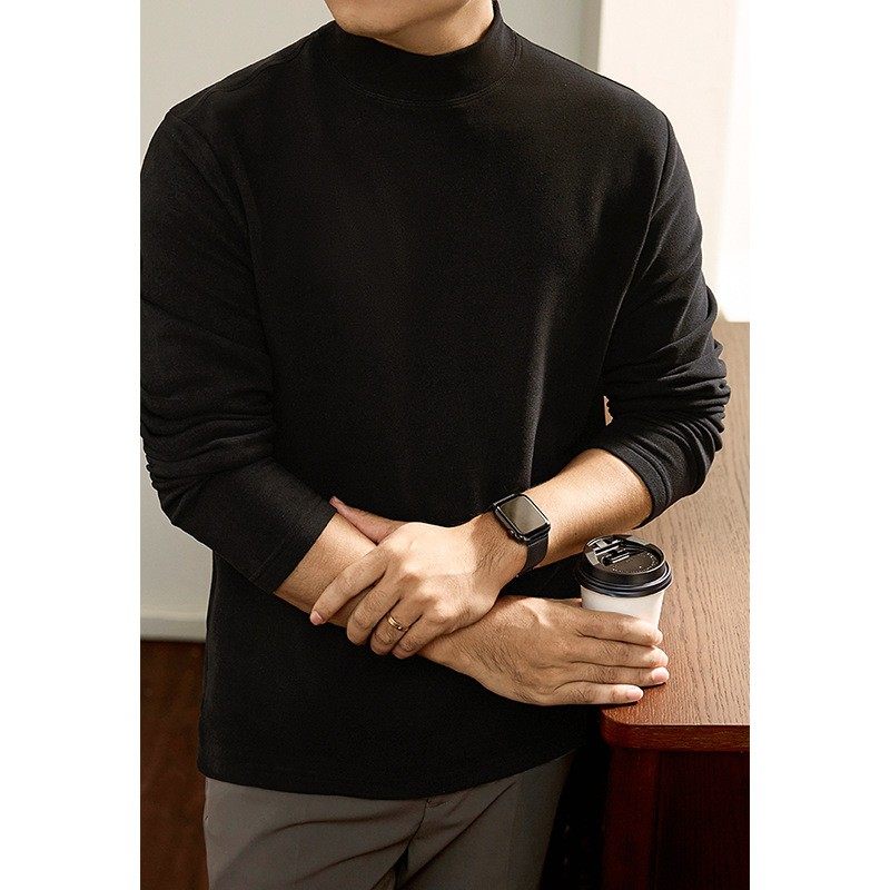 羊毛桑蚕丝抗静电半高领德绒打底衫男士高端秋冬保暖中领长袖ZZ29,男装,羊绒套衫,淘宝优惠券,粉丝福利购,淘宝优惠卷