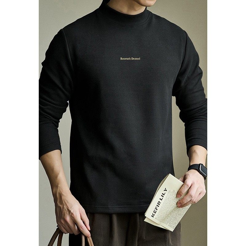 羊毛蚕丝双面绒半高领长袖T恤男2025冬季发热保暖打底衫个性ZZ41,男装,T恤,淘宝优惠券,粉丝福利购,淘宝优惠卷