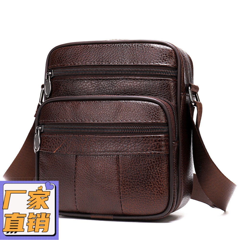 男士真皮斜挎包男竖款头层牛皮休闲单肩斜挎包高级感男包潮gd35