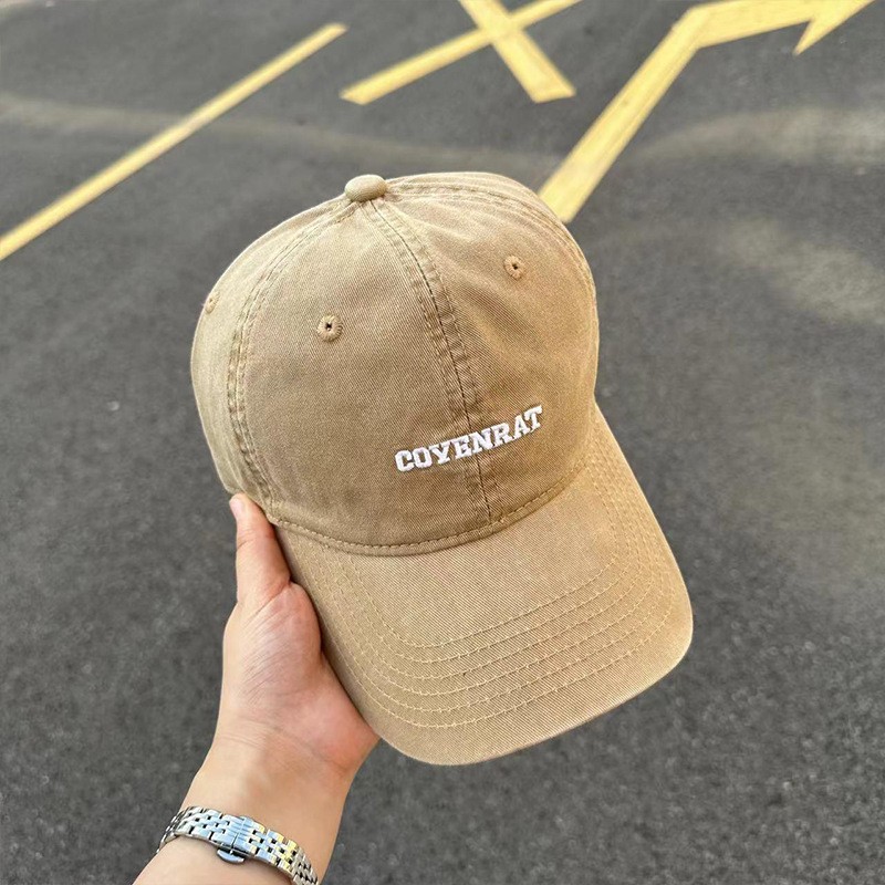 新款字母刺绣COY加宽帽檐显脸小鸭舌帽子女休闲百搭棒球帽情u267