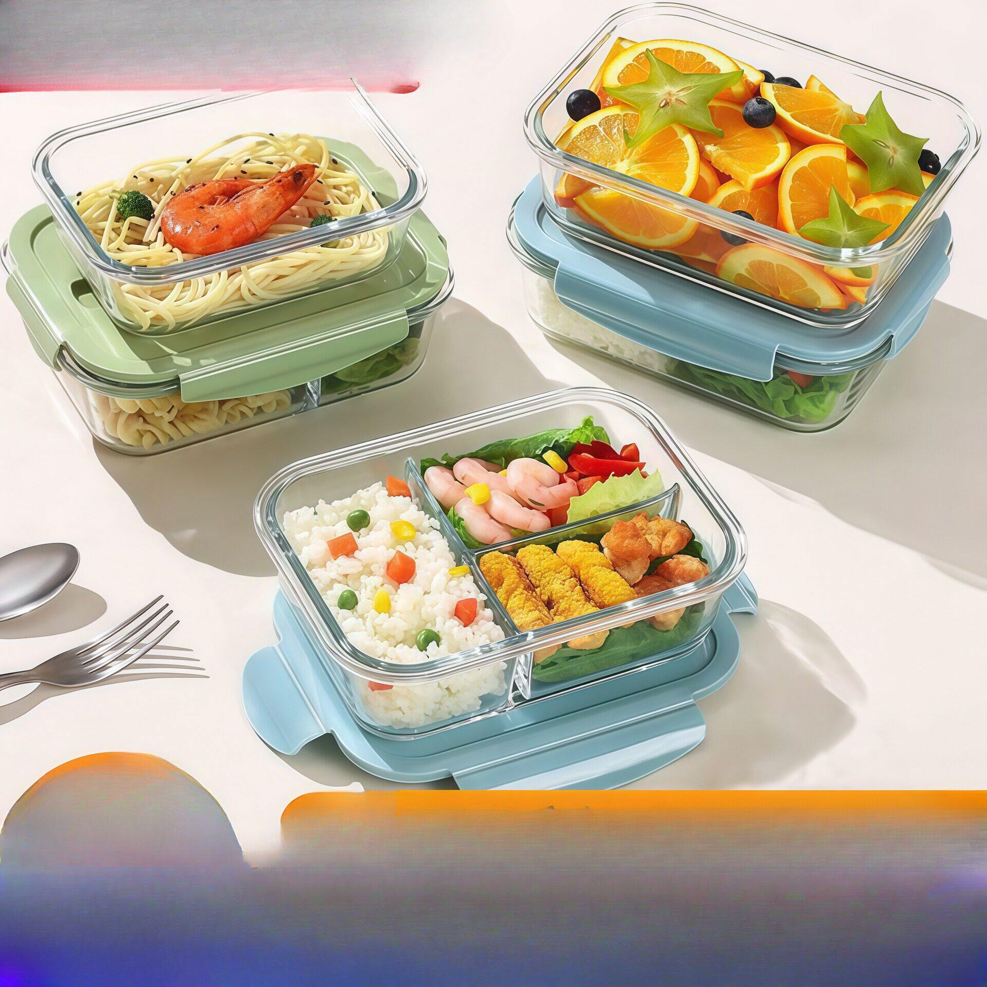 耐热微波炉玻璃饭盒透明保鲜盒