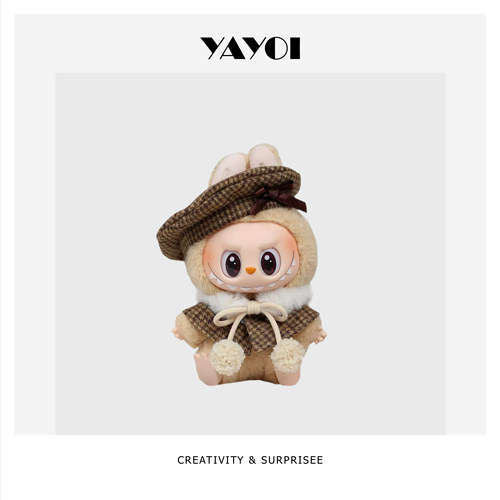 labubu娃衣帽子围巾披肩套装