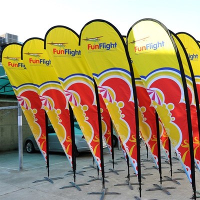 方形沙滩旗旗f旗杆铝合金旗杆矩形旗注水旗双面转制异型户外广告