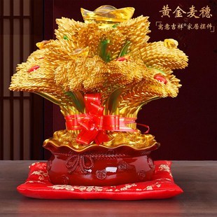 生意大卖麦穗招财摆件钱袋元宝开业礼物J装饰品店铺收银台客厅酒