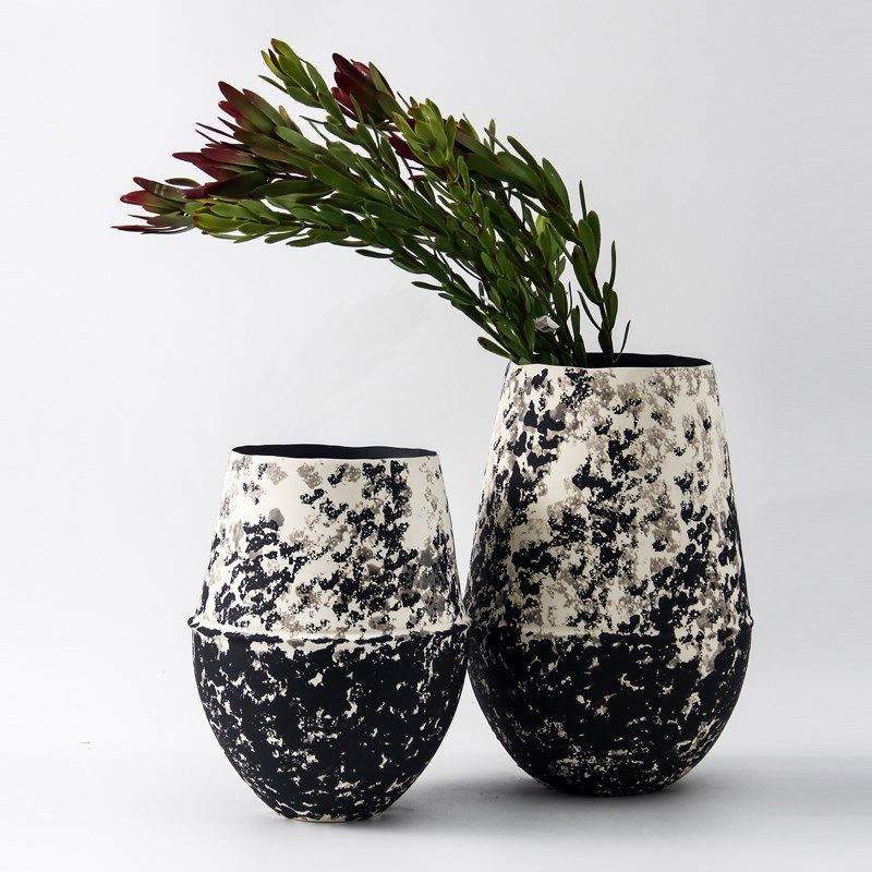 新中式侘寂风黑白手绘墨染复古陶瓷花瓶摆件样板S间售楼处客厅装,家居饰品,装饰摆件,淘宝优惠券,粉丝福利购,淘宝优惠卷