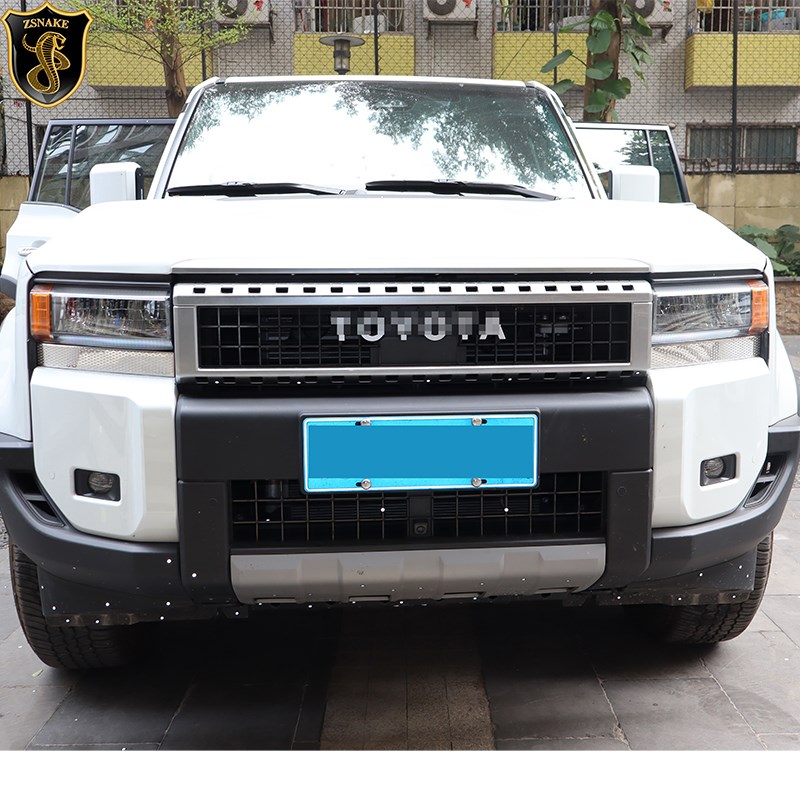 适用24款丰田普拉多LC25w0大灯眉贴片新霸道灯下饰框亮条外饰改装