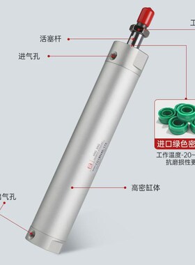 cg1系列轻型气缸20x25x32x405063全缸径smc型小型迷你气缸