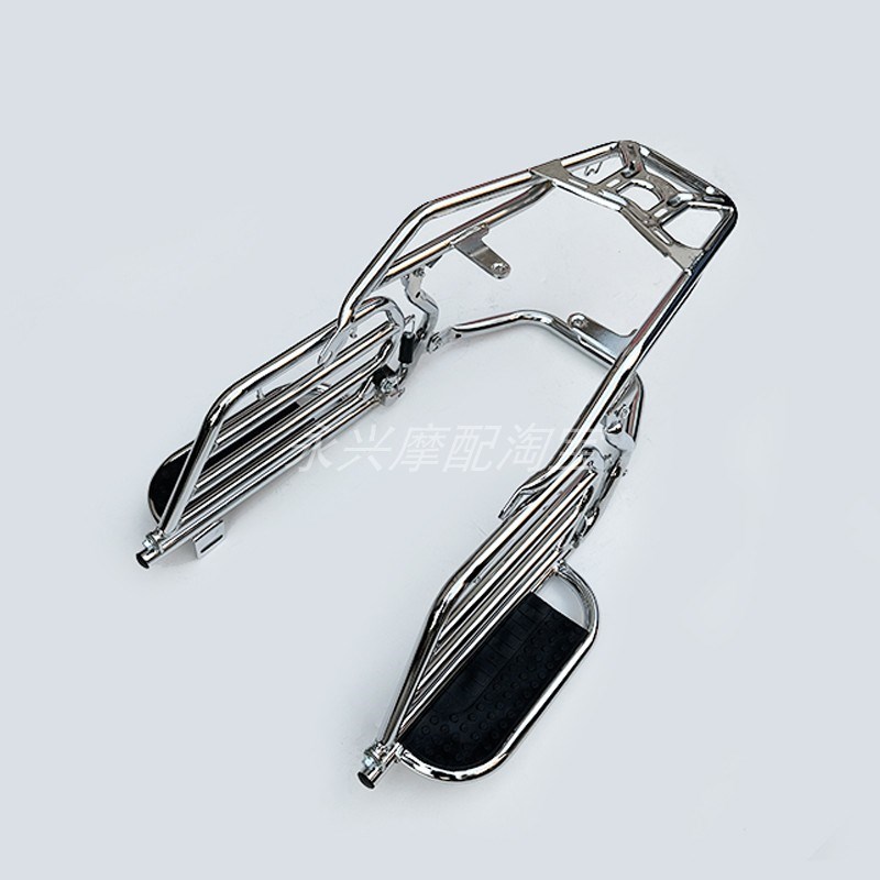 适用轻骑铃木QS150-8-9后z货架保险杠防摔护杠酷飙改装侧翻尾架脚