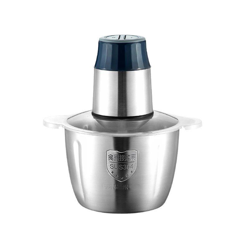 家用绞肉机电动不m锈钢打馅碎菜打肉碎肉机小型蒜泥辣椒料理器