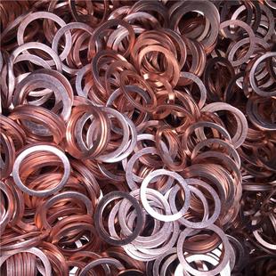 物美价廉批量紫铜l密封垫片生产加工油封红铜平齐全现货垫圈温州