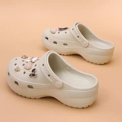 云朵洞洞鞋女2026新款厚底增高夏