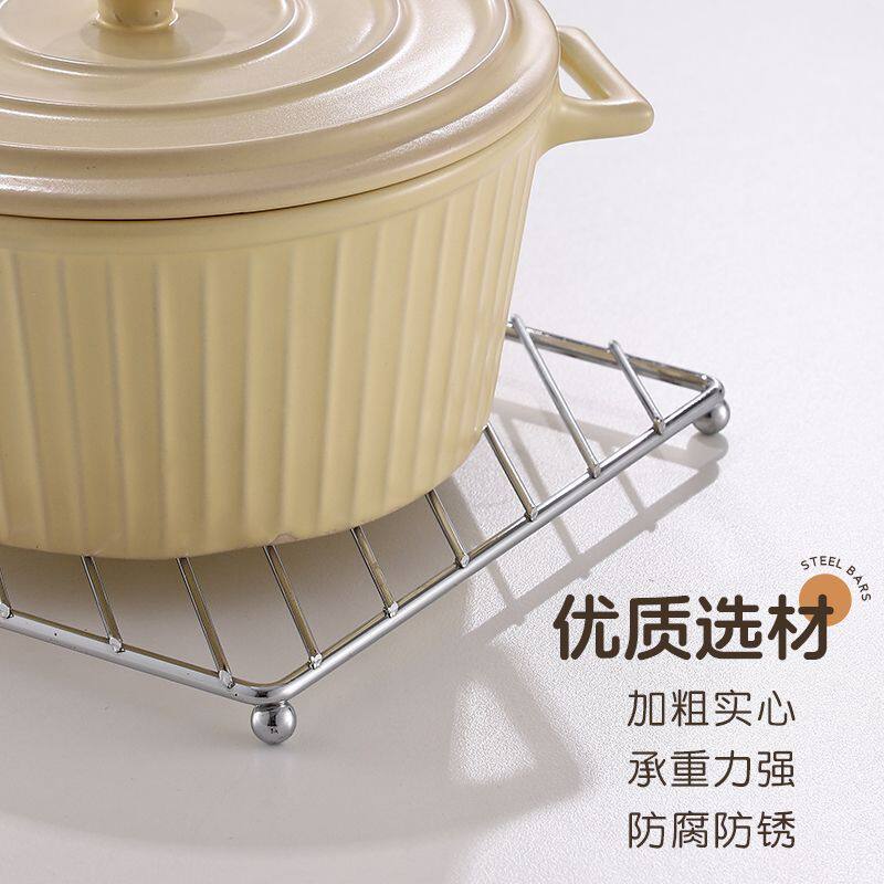 家用加厚厨房台面餐桌砂锅铁艺隔热垫耐高温防烫防热锅垫餐垫