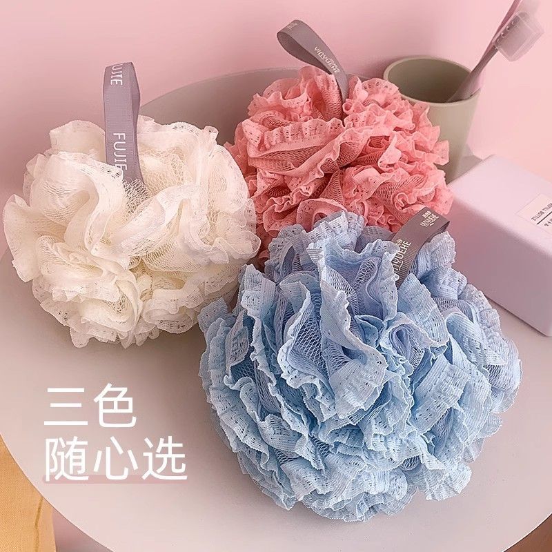 加大号蕾丝沐浴球超软不易散洗澡搓澡起泡泡泡浴花