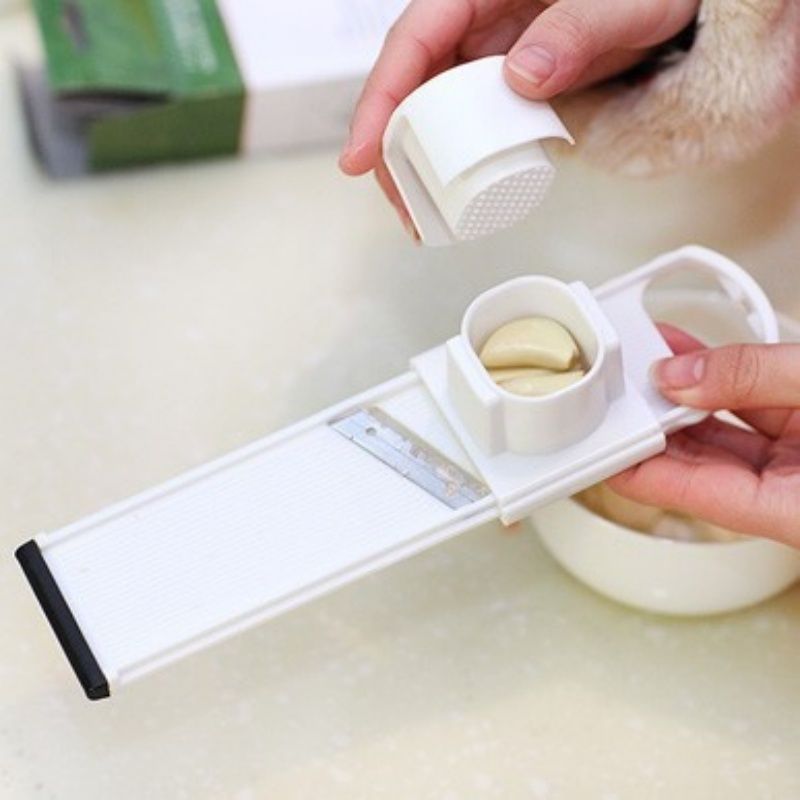 家用多功能不锈钢刨蒜器葱姜果蔬切片压泥便捷料理工具