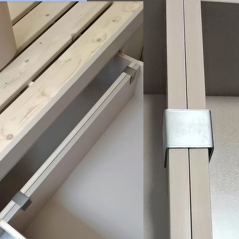 榻榻米U型卡槽两个抽屉卡扣一拖二连接器凹型槽两个18板用内宽37
