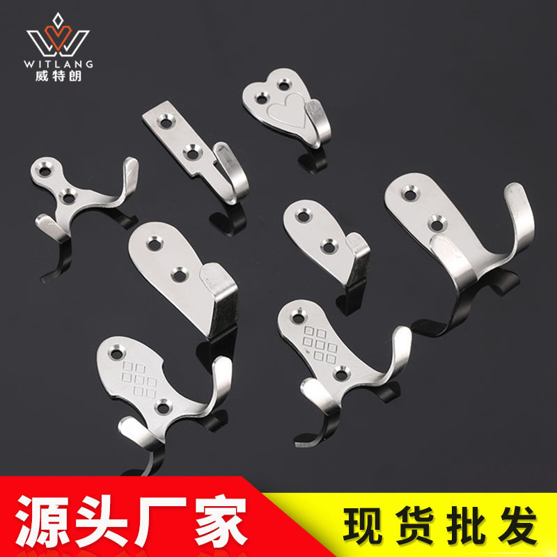 厂家直供不锈钢衣钩挂钩 衣帽钩家庭卫生间浴室挂架毛巾单钩