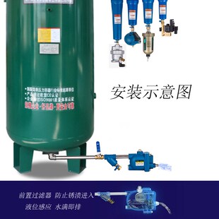 20螺旋杆空压机SA6D气罐防堵大流量放水 储气罐全自动排水器lWBK