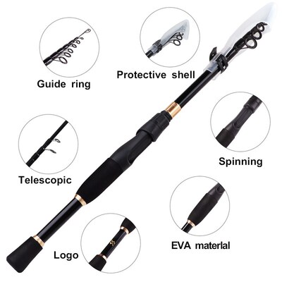 Sougayilang Telescopic Fishing RoEd ltralight Weight Spinnin