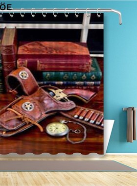 Vintabge Cowboy Bathroom Curtain Retro Pasture Waterproof Sh