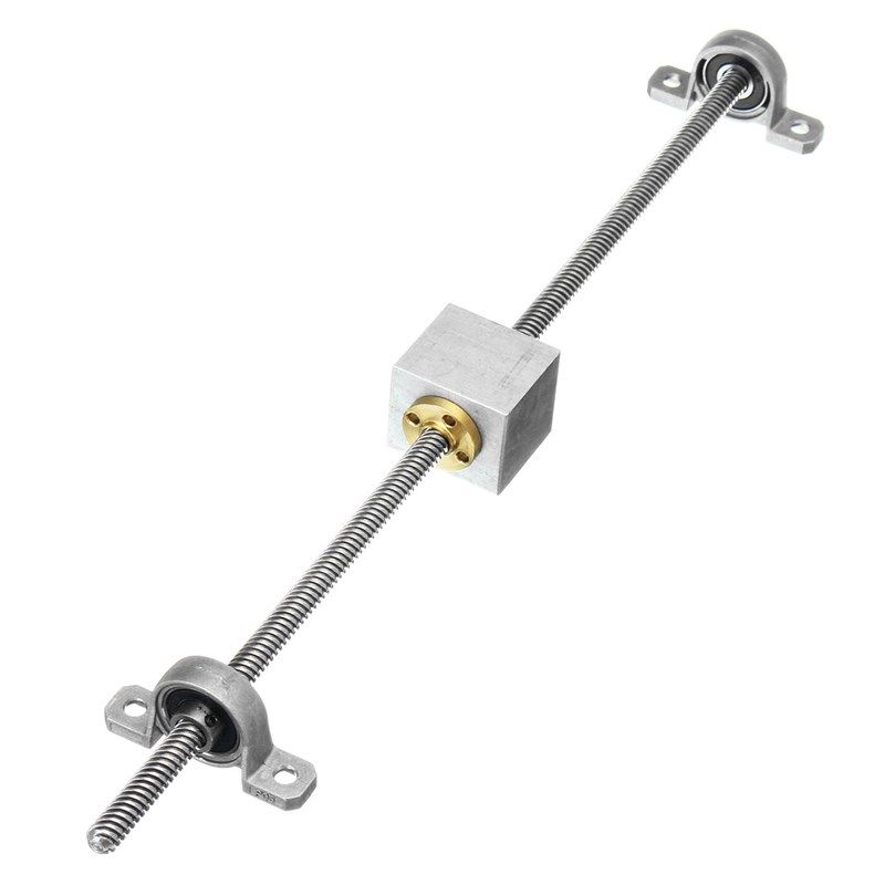 Horizontal Shaft 350mm t8 Dual Rail Lead Screw Rod Linear Co