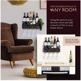 Rack Cork Storage Wall Hanging Wkine Container Wine Mounted