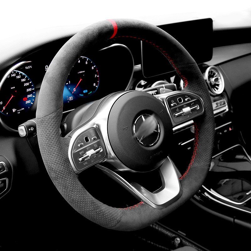 梵汐适用方向盘套c200l/glc260l/gla200/e/cQ180l/e300l手缝